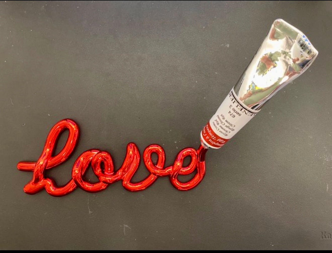 ISA (Italian Secret Artist) - LOVE (RED)
 resin with a tube of color -