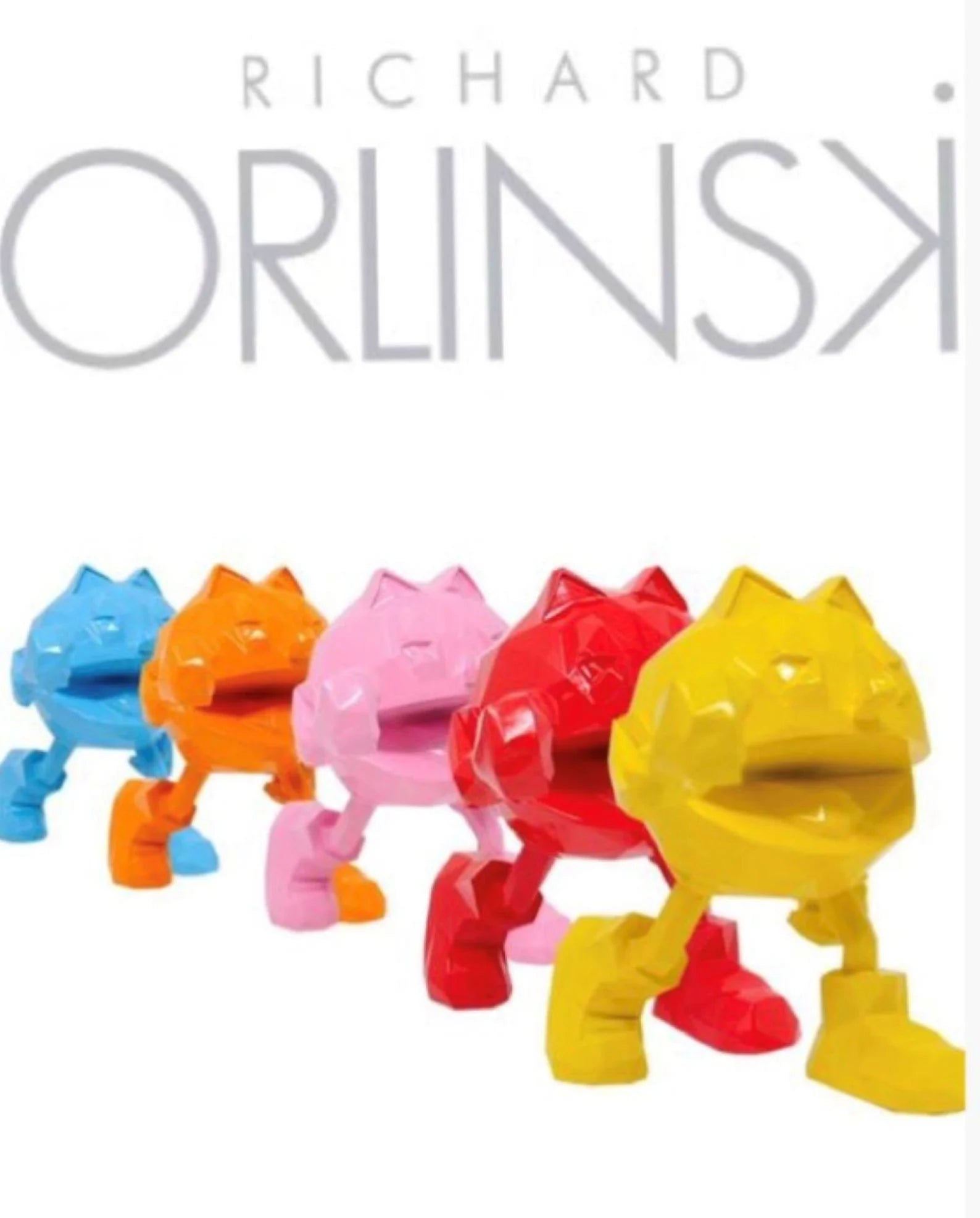 - Lot de cinq sculptures Pac-Man - Richard Orlinski -